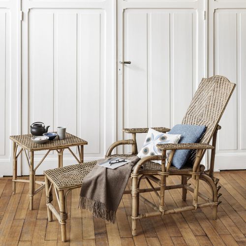 Chaise longue vintage - GRAND-MÈRE - KOK Maison - in rattan / in rattan / contract