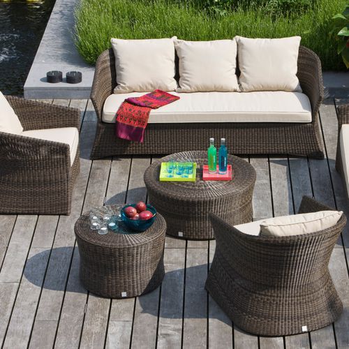 Divano contemporaneo - ZENITH - KOK Maison - da giardino / in tessuto / con braccioli