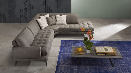 Divano d'angolo - LIVING - Rossini - contemporaneo / in pelle