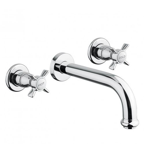 Miscelatore doppio comando per lavabo - BDM-BIA-309 - BAGNODESIGN - da parete / in metallo cromato / da bagno