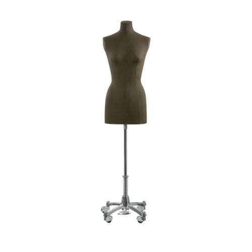 Busto donna - B516 BROWN LINEN - STOCKMAN - vintage / in lino / con ruote