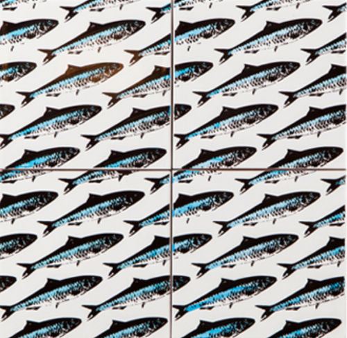 Piastrella in ceramica - SARDINES - Bussoga - smaltata / con motivo stampato / da interno