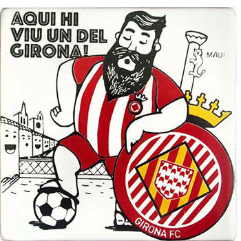 Piastrella in ceramica - GIRONA FC - Bussoga - con motivo stampato / da interno / da esterno