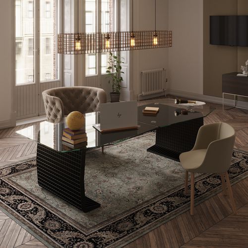Scrivania direzionale - LUXURY - Cobermaster Concept - contemporanea / in vetro / contract