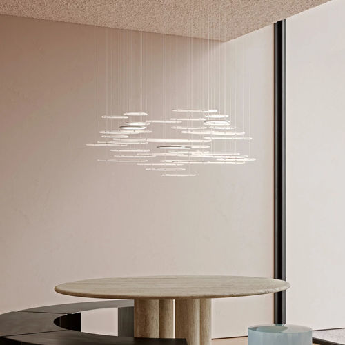 Lampadario contemporaneo - Bruma Dense 125 - Giopato & Coombes - in alluminio / in vetro di Murano / contract