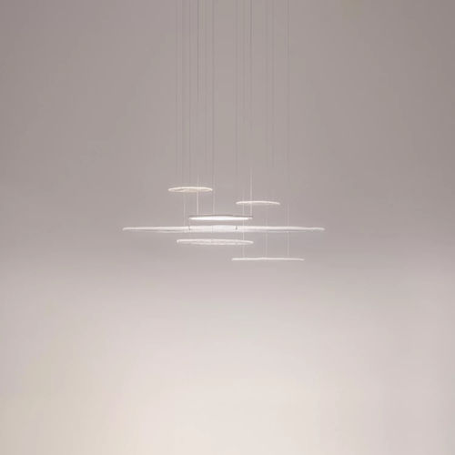 Lampadario contemporaneo - Bruma Sparse 185 - Giopato & Coombes - in alluminio / in vetro di Murano / contract
