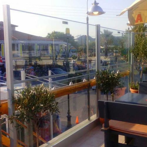 Pannello paravento in vetro - SYSTEM MW 40 - Salinox - in alluminio / contract