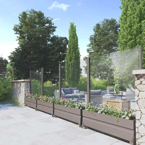 Pannello paravento in vetro - SYSTEM MW 40 FP - Salinox - in alluminio / contract