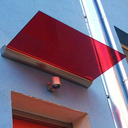Pensilina da ingresso - SALI BASE - Salinox - in alluminio / in vetro / piatta