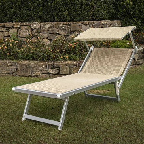 Lettino prendisole contemporaneo - RELAX - RED SRL - in tessuto / in alluminio anodizzato / 100% riciclabile