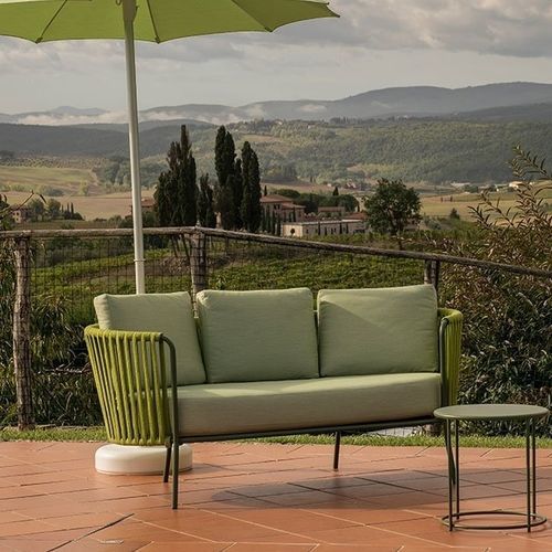 Divano contemporaneo - VAL D’ORCIA LIFE - RED SRL - da esterno / in tessuto / con cuscino rimovibile