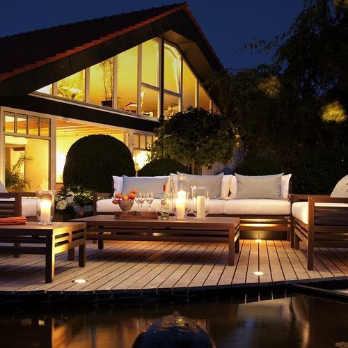 Divano contemporaneo - LOUNGE - CUBIC OUTDOOR LIVING - da esterno / in tessuto / con braccioli