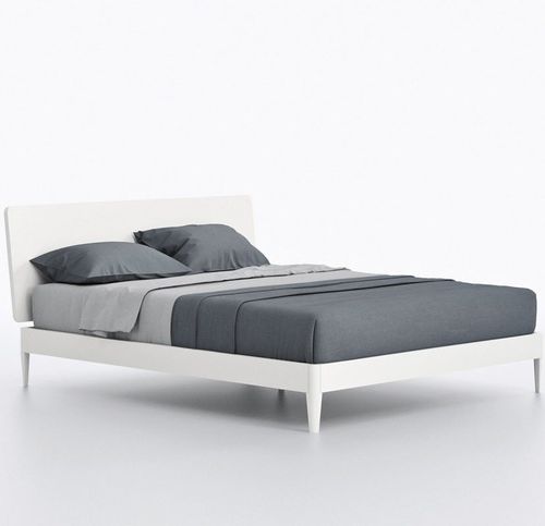 Letto matrimoniale - SUEZ - cinquanta3 - contemporaneo / con testiera / in legno laccato