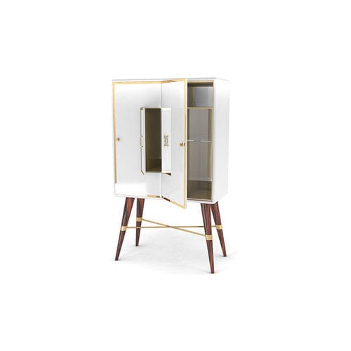Armadio contemporaneo - Majestic - BITANGRA - in legno laccato / in legno massiccio / in vetro