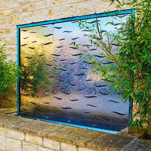 Muro d'acqua acciaio inossidabile - BRONZE WAVE - DAVID HARBER
