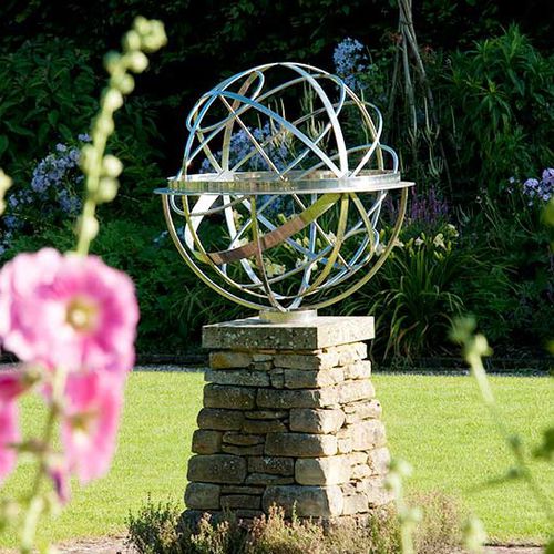 Scultura in acciaio inossidabile - ARMILLARY SPHERE - DAVID HARBER - da giardino / per spazi pubblici