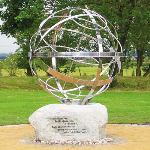 Scultura in acciaio inossidabile - PERSONALIZED MEMORIAL SUNDIALS - DAVID HARBER - da giardino / per spazi pubblici