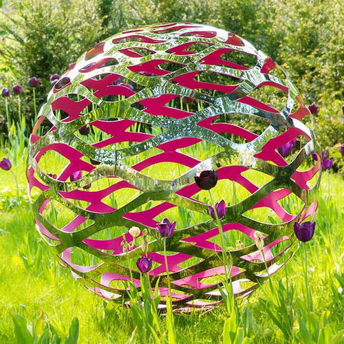 Scultura in acciaio inossidabile lucido - FILIUM - DAVID HARBER - da giardino / per spazi pubblici