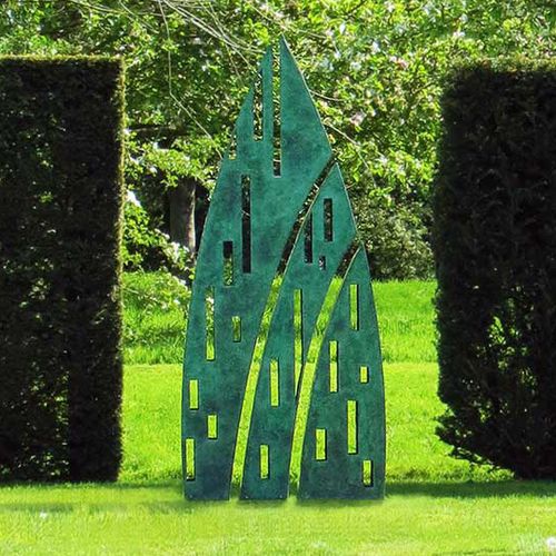 Scultura in bronzo - EVEQUE - DAVID HARBER - in acciaio inossidabile lucido / da giardino / per spazi pubblici