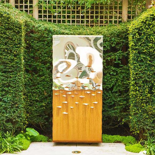 Scultura in acciaio inossidabile lucido - TITAN - DAVID HARBER - da giardino / per spazi pubblici