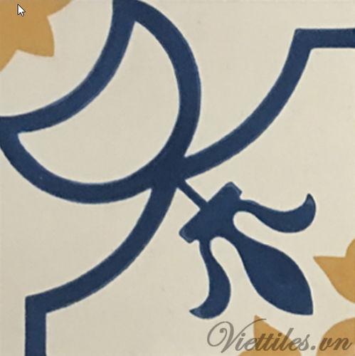 Piastrella in cemento encausto opaca - V20-305 - Viet Tiles Corporation - da interno / da pavimento / da parete