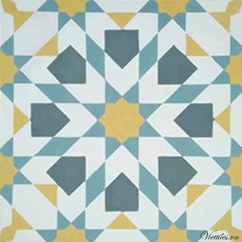 Piastrella in cemento encausto opaca - V20-165 - Viet Tiles Corporation - da interno / da pavimento / da parete