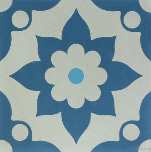 Piastrella in cemento encausto opaca - V20-039 - Viet Tiles Corporation - da interno / da pavimento / da parete