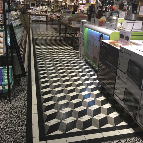 Piastrella in cemento encausto opaca - V20-034 - Viet Tiles Corporation - da interno / da pavimento / da parete