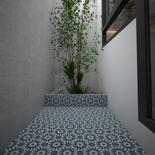 Piastrella in cemento encausto opaca - V20-170 - Viet Tiles Corporation - da interno / da esterno / da pavimento