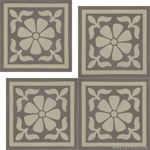 Piastrella in cemento encausto da interno - V15-005 - Viet Tiles Corporation - da pavimento / da parete / 15x15 cm