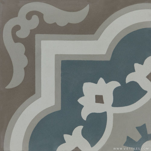 Piastrella in cemento encausto da interno - V20-013 - Viet Tiles Corporation - da bagno / da cucina / da sala