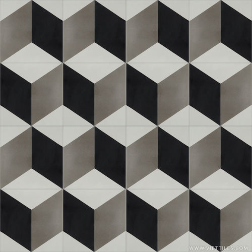 Piastrella in cemento encausto da interno - V20-380 - Viet Tiles Corporation - da esterno / da pavimento / da parete