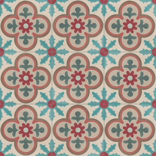 Piastrella in cemento encausto da interno - V20-512 - Viet Tiles Corporation - da esterno / da pavimento / da parete