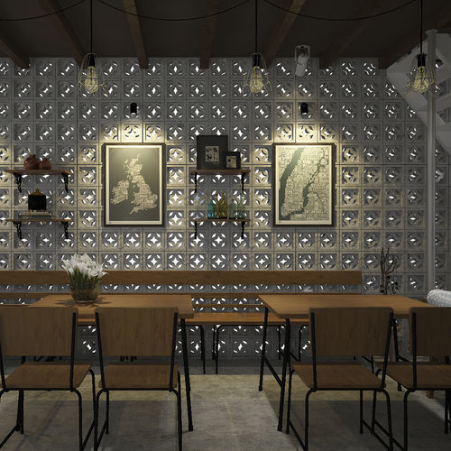 Blocco di calcestruzzo forato - VCB-007 STAR - Viet Tiles Corporation - decorativo / semipieno / per recinzione
