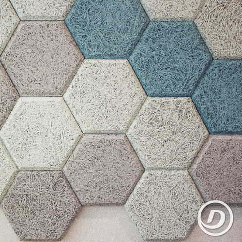 Pannello acustico a muro - HEXAGON TILE - CHUNLYN WWCB TECH CO., LTD. - in lana di legno / esagonale / per interni
