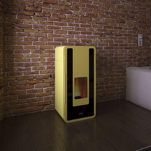Termostufa a pellet - COVER U - KALON - contemporanea / in metallo
