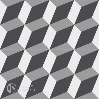 Piastrella in cemento encausto 3D - CTS 13.1 - Vietnam cement tile corp - da interno / da pavimento / da parete