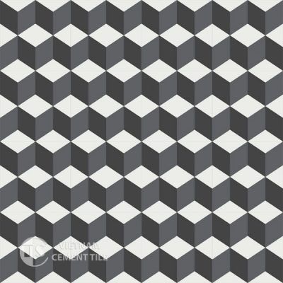 Piastrella in cemento encausto 3D - CTS 8.1 - Vietnam cement tile corp - da interno / da esterno / da pavimento