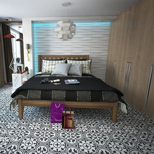 Piastrella in cemento encausto da interno - CTS 2.1 - Vietnam cement tile corp - da pavimento / da parete / 20x20 cm