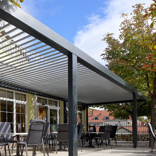 Pergola addossata - SL 240/60 - Soltec - autoportante / in metallo / in alluminio