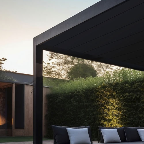 Pergola autoportante - ALU - Soltec - in alluminio / con copertura in alluminio / contemporanea
