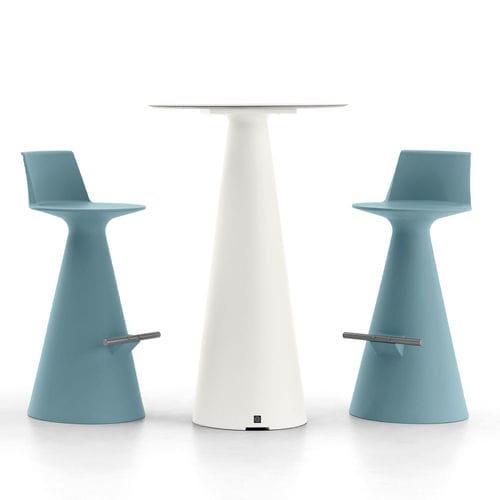 Sgabello contemporaneo - LIRA - Lyxo Design - in polietilene / con base in polietilene / con base centrale