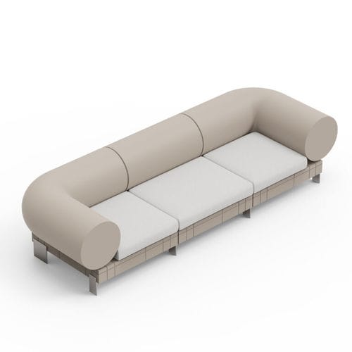 Divano modulare - RHOR COMBO 3 - Lyxo Design - minimalista / da esterno / in polietilene