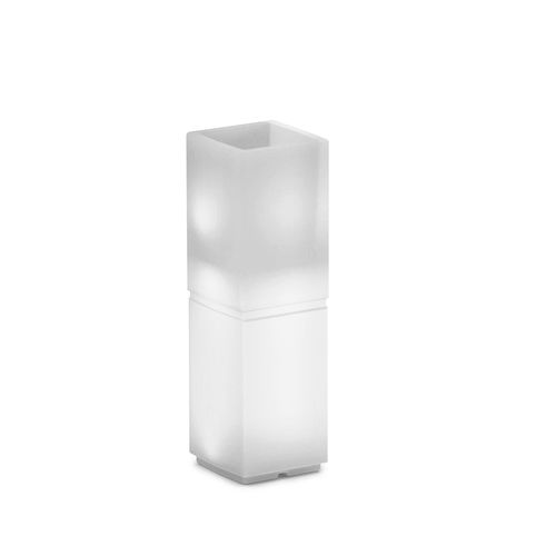 Fioriera in polietilene - DUNE LUMINOUS COLUMN - Lyxo Design - rettangolare / 100% riciclabile / riutilizzabile