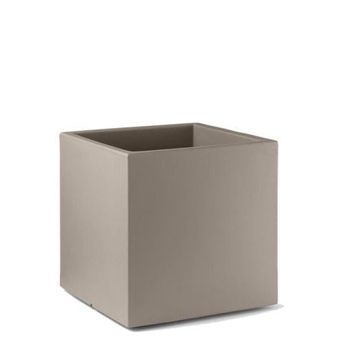 Vaso da giardino quadrato - LOTO - Lyxo Design - in polietilene / ad isola / resistente agli UV