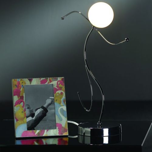 Lampada da comodino - BONECOS C - K-LIGHTING - in nichel / in vetro / design originale