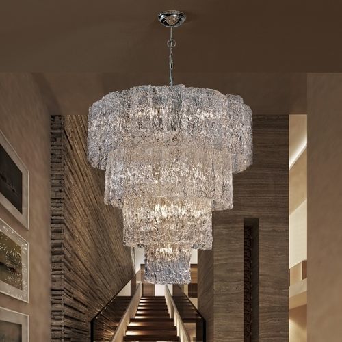 Lampadario contemporaneo - ATENAS  - K-LIGHTING - in vetro / in ottone / a cascata