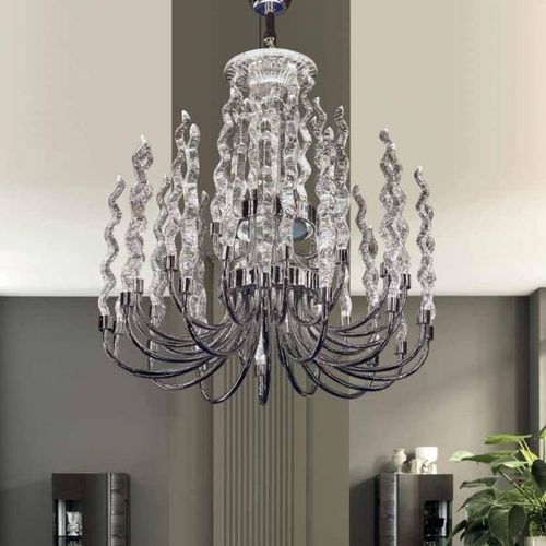 Lampadario design originale - HELL - K-LIGHTING - in cristallo / in acciaio inossidabile / a candelabro
