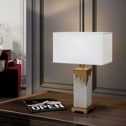 Lampada da tavolo - HERTA - K-LIGHTING - in acciaio inossidabile / in tessuto / contemporanea