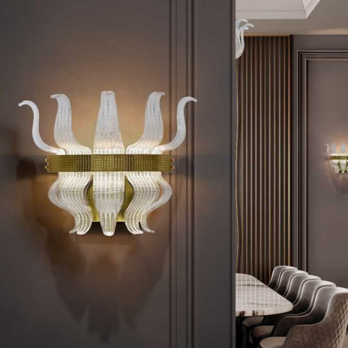 Applique contemporanea - LUMA - K-LIGHTING - da interno / in acciaio inossidabile / in vetro